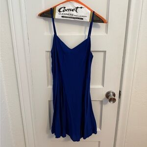 Striking blue dress from Aritzia